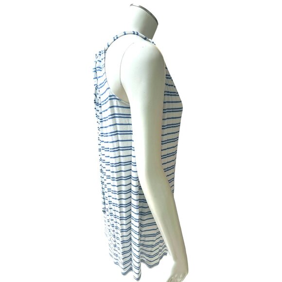 Cabi Womens Striped Sleeveless Dress With Tie Back Size L Rayon Spandex - Picture 4 of 10